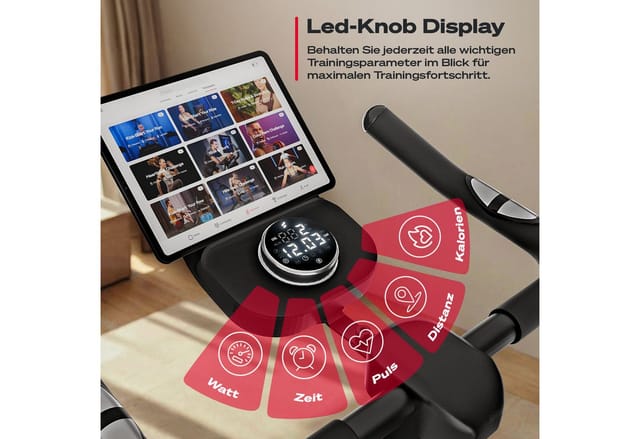Sportstech Speedbike SX175, LED Knob-Display, Handpulssensoren, 4 kg Schwungrad