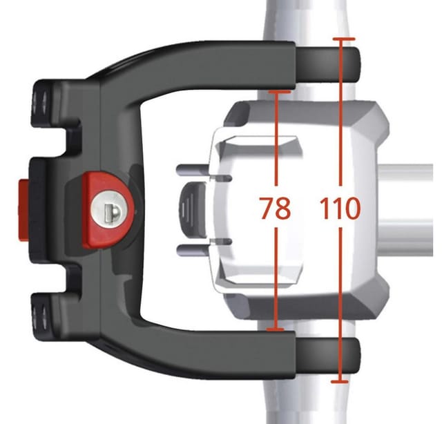 KlickFix Fahrradtasche 4030572103232 Lenkeradapter E mit Schloss Zubehör