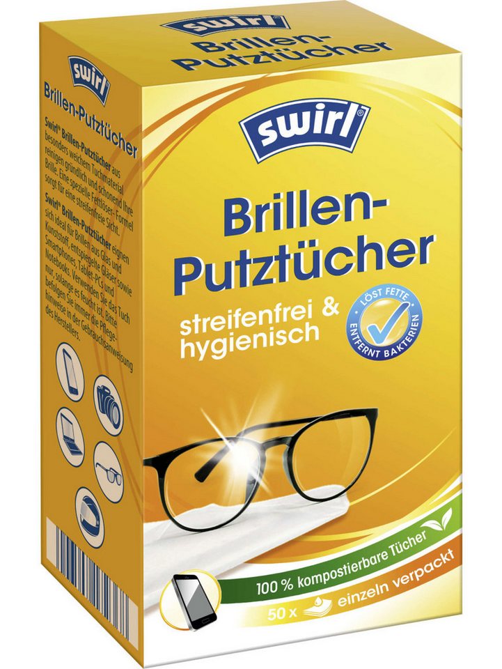 Swirl Swirl Brillenputztücher 50 stk. Putztücher für Brille, Handy uvm. (1er Reinigungstücher Bild 2