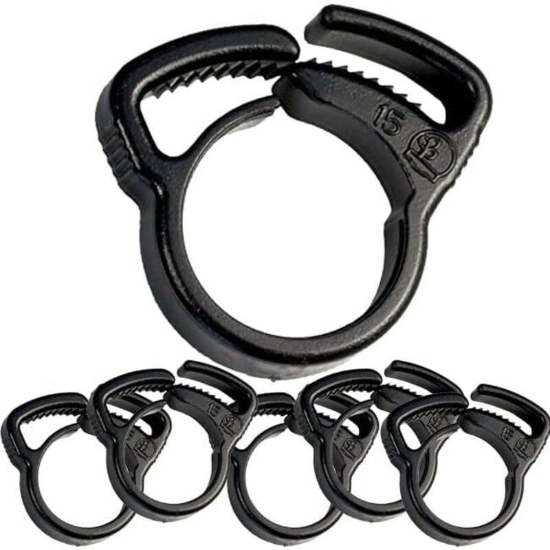 2er-pack Mit 25 Schwarzen Tropfbewässerungsklammern, 16 Mm – Schlauchbefestigung Für Tropfbewässerungssysteme, Bewässerungszubehör, 16-mm-schlauchklemmen, Gartenbewässerungssystem