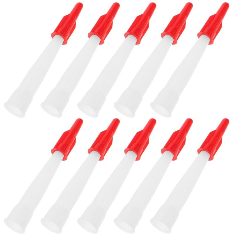 10 Robuste Dichtungs-aufsätze Aus Kunststoff Und Silikon, Rote Kappen, Finish-werkzeug Für Dichtmasse, Ersatzdüsen-kit Für Gleichmäßige Anwendung, Professionelle Nutzung