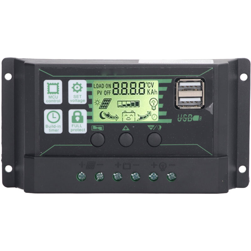 Pwm-solarladeregler Mit Lcd-anzeige Für Gel-, Agm- Und Offene Batterien 12v 24v 100a 2 Pv-panel-steuerung Usb