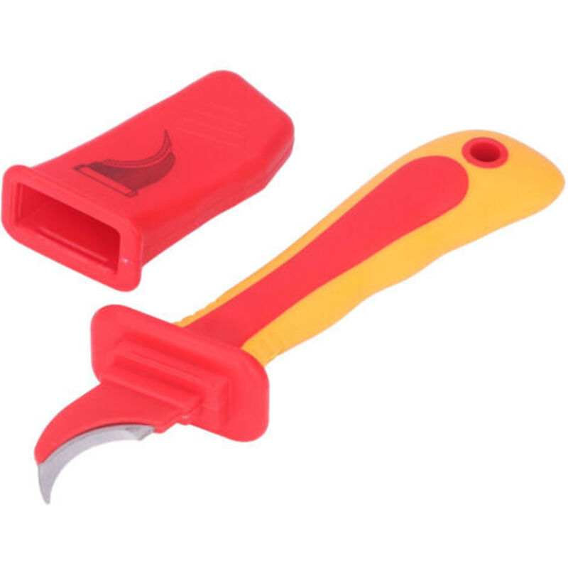 Isoliertes Messer Für Elektriker, Hochspannungsfest, Antimagnetischer Schnitt, Typ Sichel Iec60900