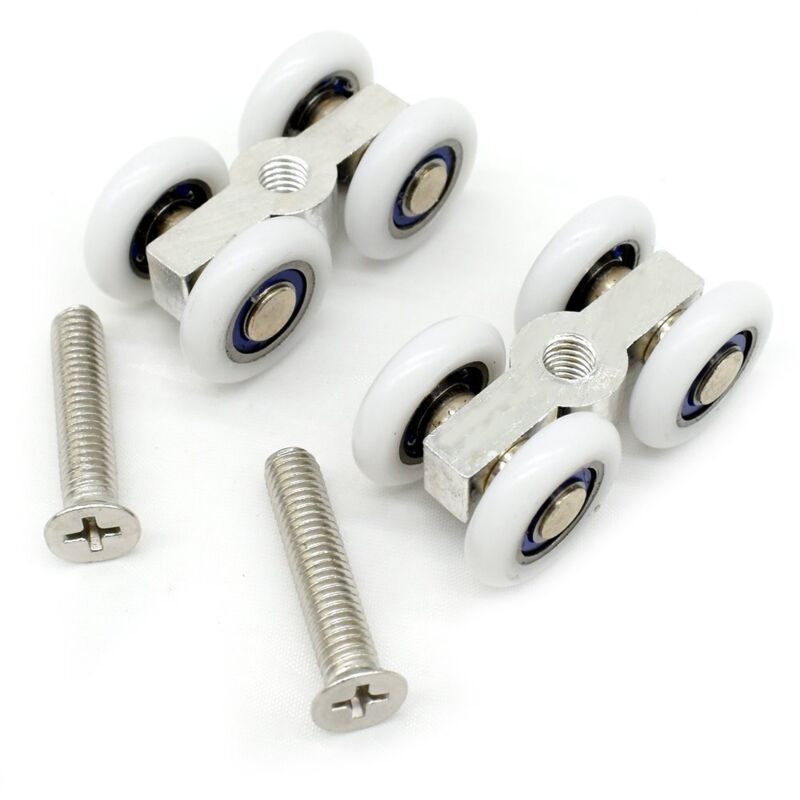 Set Mit 2 Rollen Für Glastür Von Duschkabine Mit Schrauben (2 Stück)