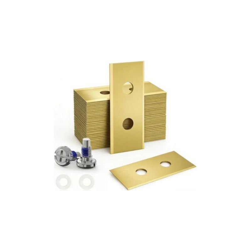 36 Ersatzklingen Für Mammotion Luba, Luba 2, Luba 3, Yuka, Luba Mini & Yuka Mini, Titanbeschichtete Edelstahlklingen 0,9 Mm Mit Schrauben, Unterlegscheiben Und Aufbewahrungsbox