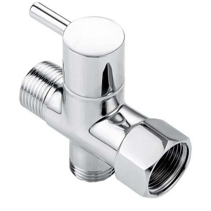 T-adapter Für Bidet, Messingadapter Mit Absperrventil, 3-wege-t-verbinder 7/8 Zoll X G1/2 Für Toilettensprühgerät