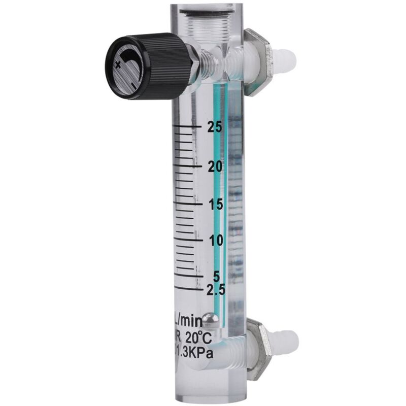 Gasdurchflussmesser Für Luft Und Sauerstoff, 2,5-25 Lpm 8 Mm Rohrdurchflussmesser Für Gasförmige Und Flüssige Medien Mit Regelventil