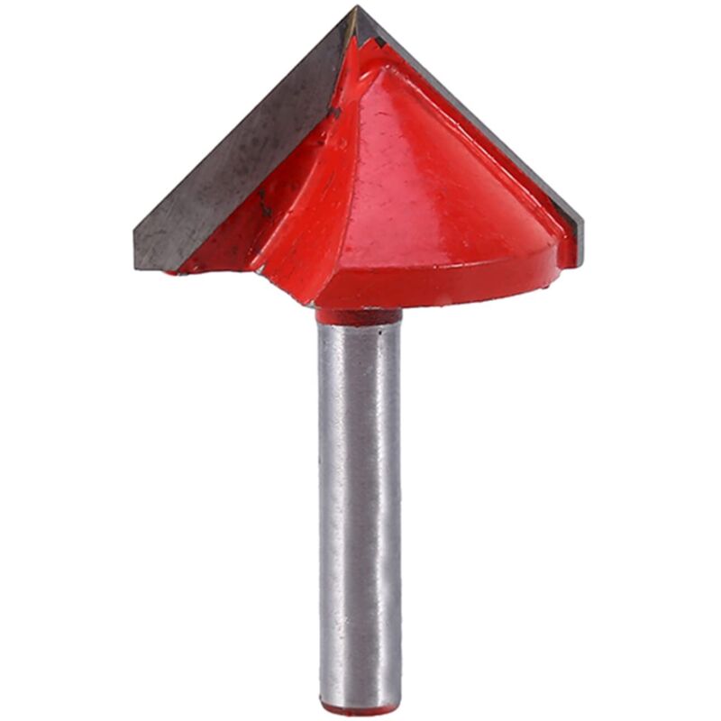 Cnc-nutfräser Aus Hartmetall, 90 Grad, Schaftdurchmesser 6 Mm, Durchmesser 32 Mm, Für Die Herstellung Von 3d-paneele, Rot