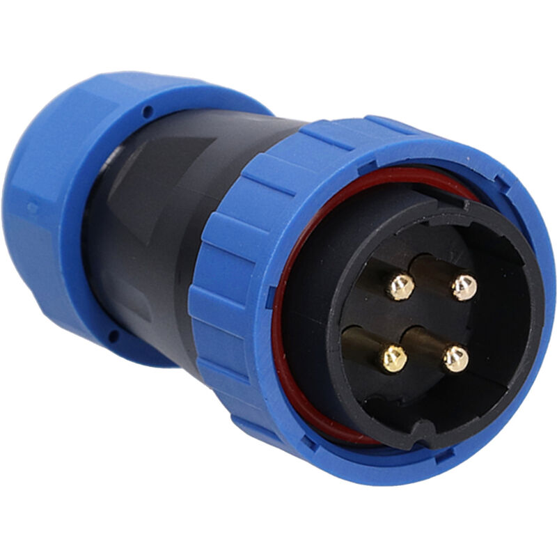 Wasserdichter Quadratischer Steckverbinder, 4 Löcher Ip68 Wasserdicht Ohne Löten, Massive Stifte, Luftfahrt-steckdose, Hilfsmaterialien, Steckverbinderpaar Für Kommunikationsgeräte, Lp28 250v (4-polig