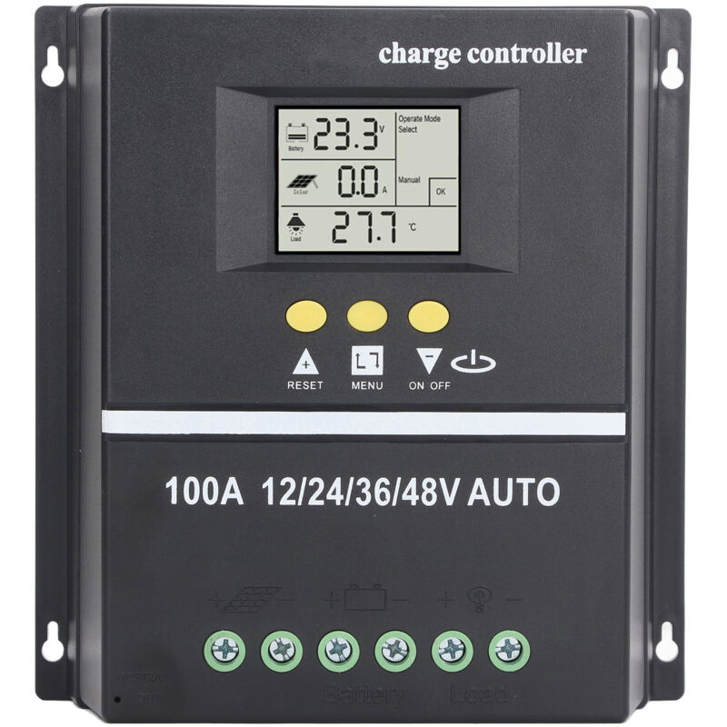 Mppt-solarladeregler, Dual-usb-anschluss, Hintergrundbeleuchtetes Lcd-display, Adaptiver Solarpanel-regler Für 12v, 24v, 36v, 48v