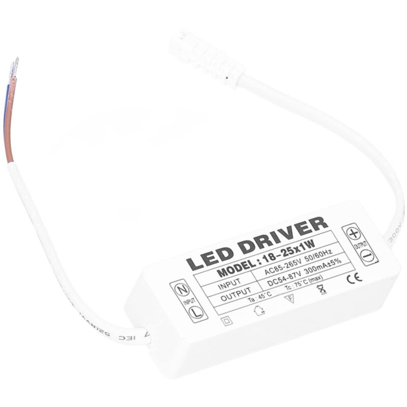 Led-treiber, Led-netzteil 18-25x1w Ausgang 54-87vdc 300ma Eingang Ac85-265v Leise Für Wohnzimmer Und Zuhause