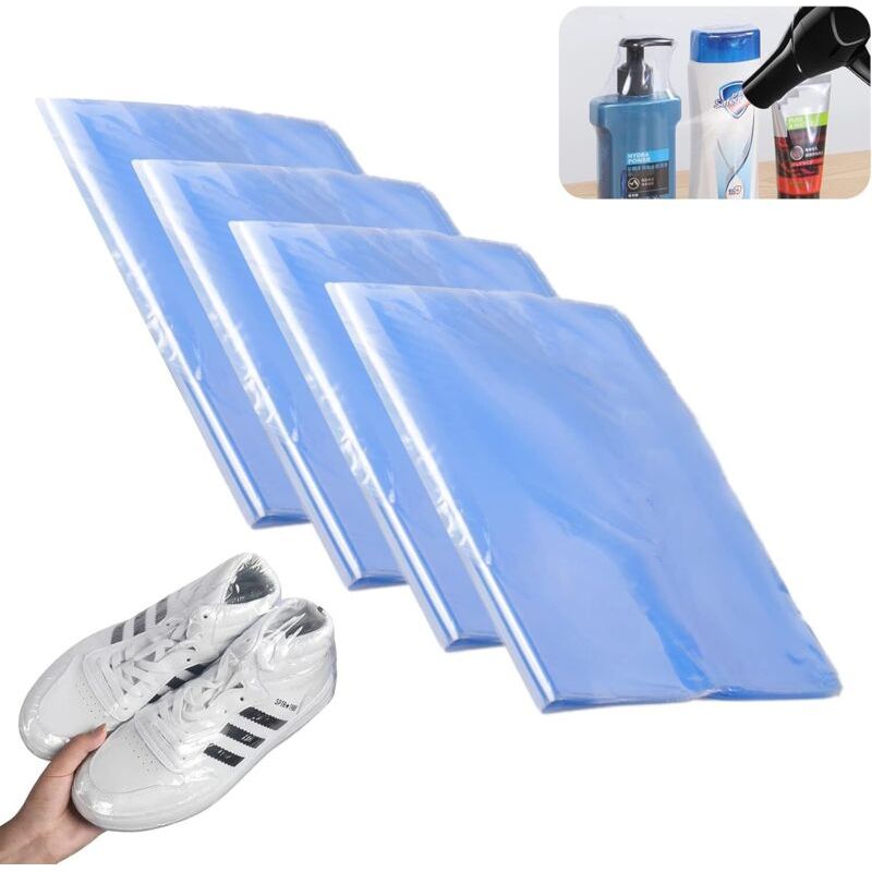 100 Stück Transparente Schrumpffolien, Hitzebeständige Schrumpfbeutel Aus Pvc, Wasserdicht Für Geschenke, Verpackung Und Seife - Rapanda