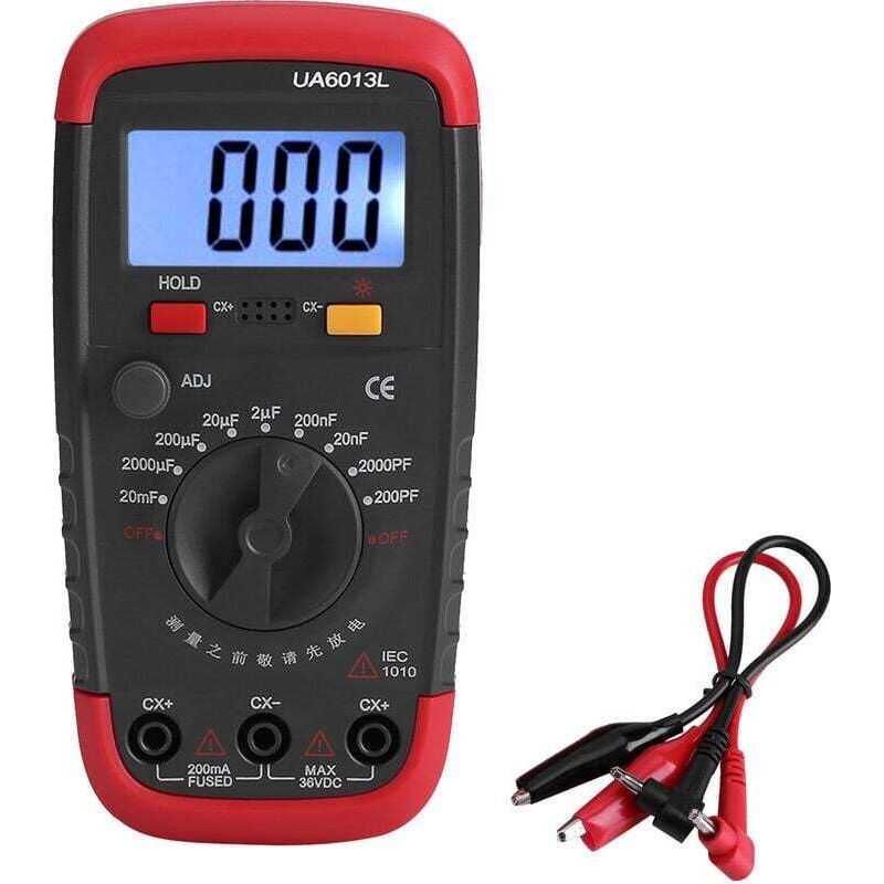 Professionelles Kapazitätsmessgerät, Digitaler Kondensator-tester 0,1 Pf - 20000 Uf Mit Lcd-hintergrundbeleuchtung Und Schutzgehäuse Max 1999
