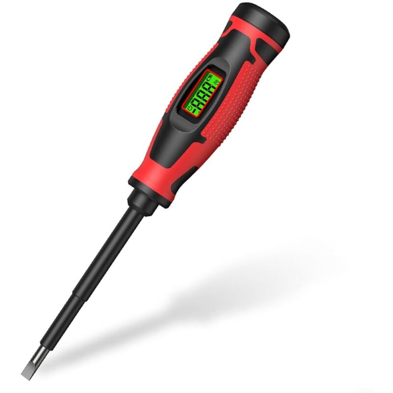 Digitaler Spannungsprüfer Mit Dualen Erkennungsmodi Für 6-390 V Wechselspannung, Berührungslos, Mit Hintergrundbeleuchtetem Lcd-display Und Flachen Prüfspitzen Für Elektrische Inspektionen Und Reparat