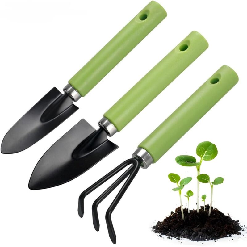 3 Stück Kleine Gartenwerkzeuge, Handwerkzeuge Für Den Garten Mit Kunststoffgriff, Handspaten Für Bonsai, Leichte Und Langlebige Gartenwerkzeuge, Ideal Für Sukkulenten
