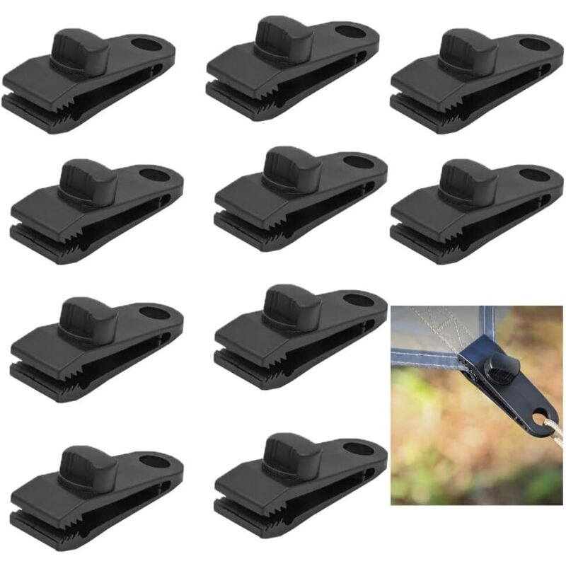 10er-pack Kunststoff-befestigungsklammern Für Zeltplanen, Vielseitig Einsetzbar Im Garten, Für Zelte, Abdeckungen Und Banner