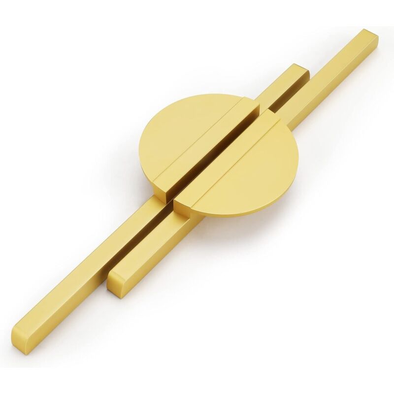 2er-set Möbelgriffe 128 Mm – Schwarz Und Gold Aluminium – Für Türen Und Schubladen – M4-schrauben Enthalten