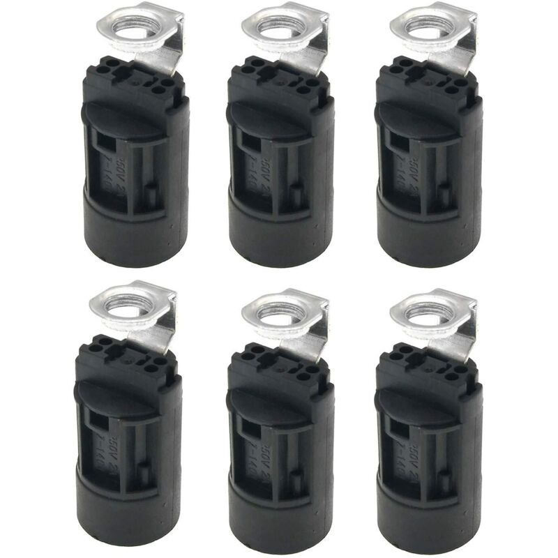Fassung Für Kerzenlampe E14, Aus Thermoplast, Schwarz, Ses 55 Mm Hoch, Gewinde 1/8 Ips