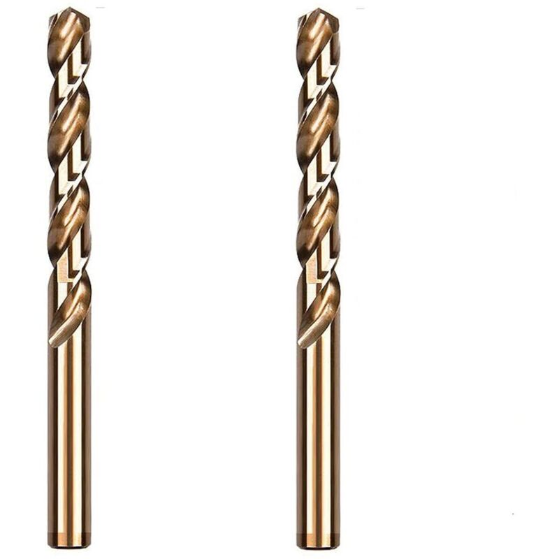 Satz Aus 2 Hss-cobalt-spiralbohrern Zum Bohren In Hartmetall, Edelstahl Und Metall (9,5 Mm)
