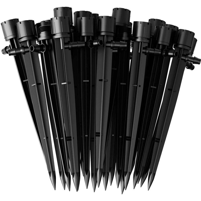 360°-tropfbewässerungssystem Für 4-mm-/7-mm-schläuche, Einschließlich 60 Tropfer Mit 8 Löchern, 8 Einstellbaren Öffnungen Und 8 Öffnungen. Kompatibel Mit 4-mm- Und 7-mm-schläuchen.