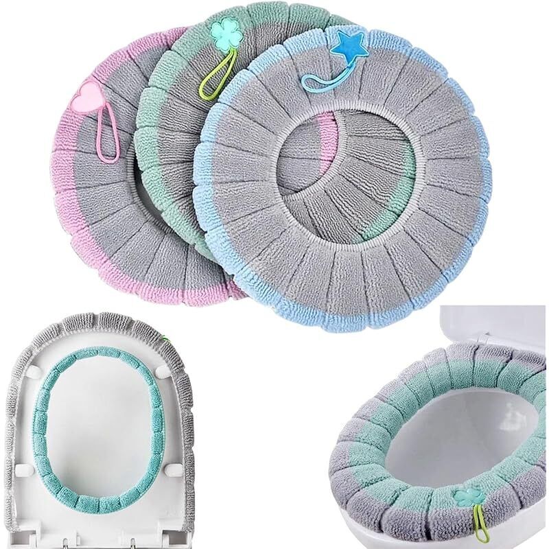 Satz Von 4 Toilettenbrillenbezügen Mit Griff