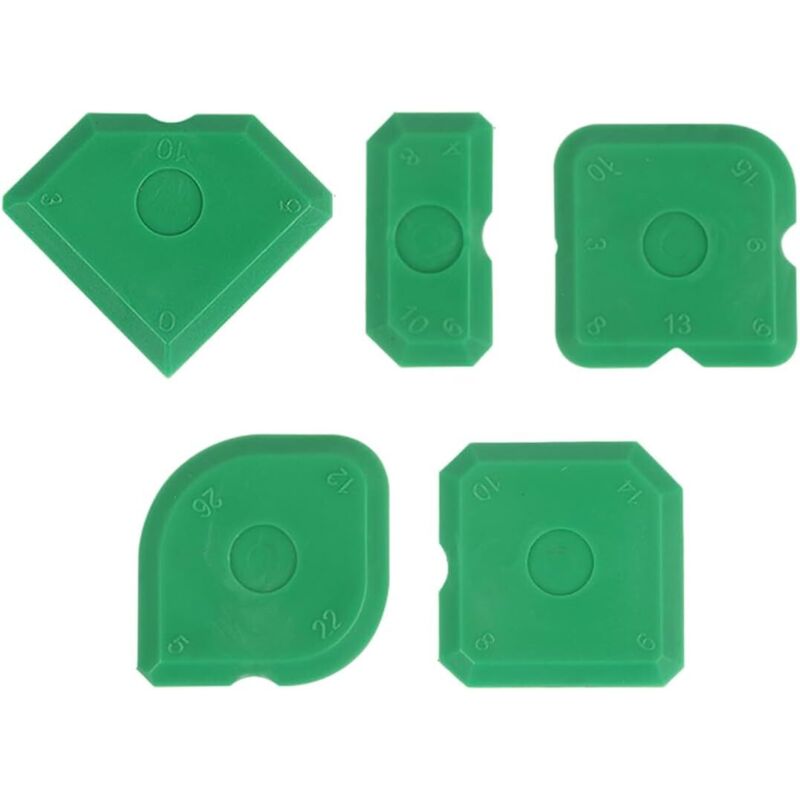 Fugenlöffel, 5 Stück, Dichtungs-werkzeugset, Perfekte Fugen Dank Sehr Gerader Kanten, Zum Einfachen Anheben, Zum Glätten Von Fugen, Kratzer Für Silikon- Und Acrylfugen