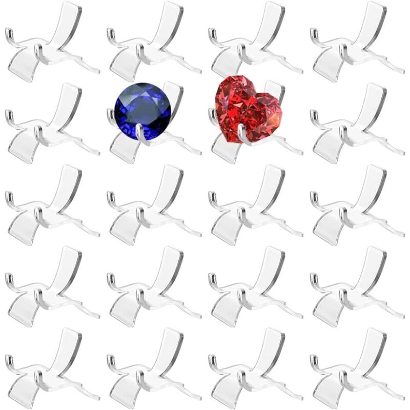 20 Stück Dreieckige Acryl-präsentationsständer, Acryl-staffelei-halter, Transparente Display-staffelei Für Geoden, Gesteine, Achat, Fossilien, Korallen Und Edelsteine