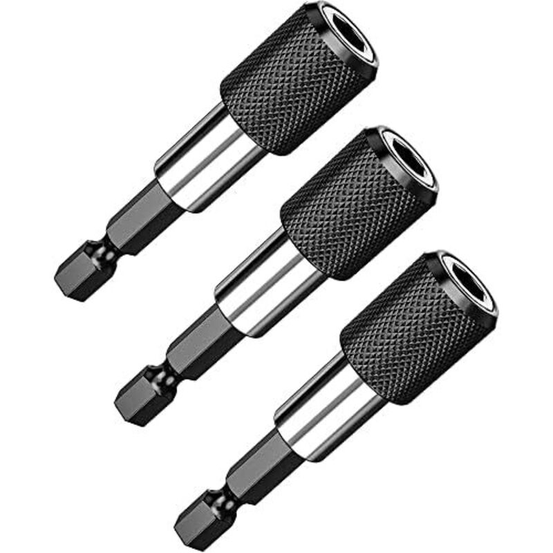 Satz Mit 3 Magnetischen Bitschnellwechslern 1/4" Magnetischer Bit-halter Für Akku-schrauber, Geeignet Für Bohrmaschine, Schraubendreher, Gewindeschrauben, Länge 60 Mm