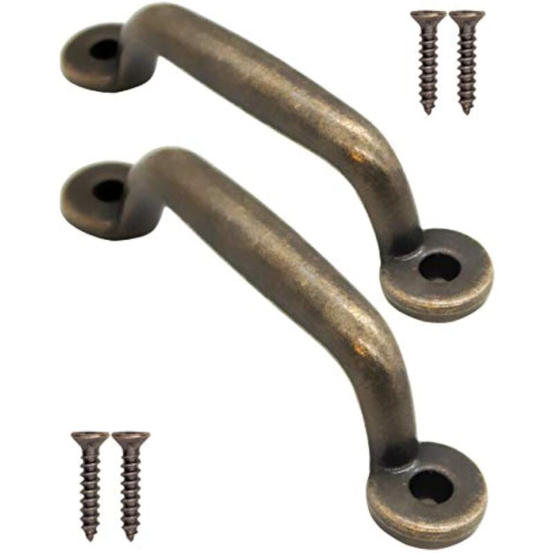 2er-set Antike Bronzegriffe Für Schubladen, Schranktüren, Kommoden, Sideboards Und Küchenschränke, 90 X 17 Mm