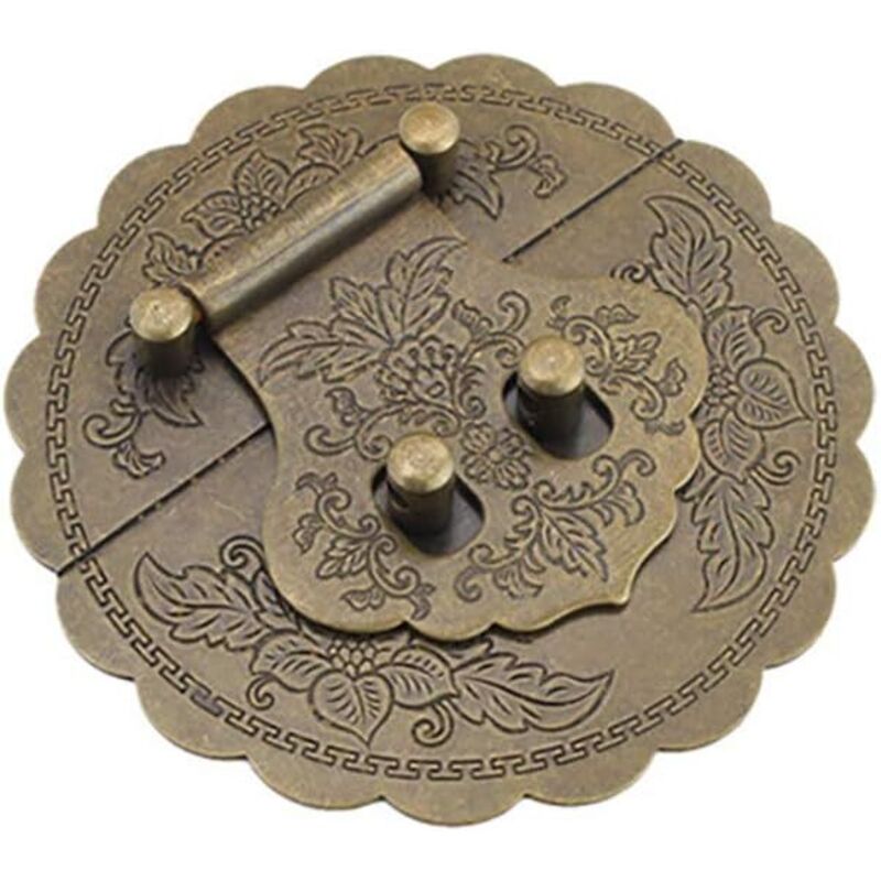 Antiker Messing-rundgriff, 10 Cm, Mit Geprägtem Messingverschluss Für Schränke, Möbelboxen Und Beschläge (altbronze)