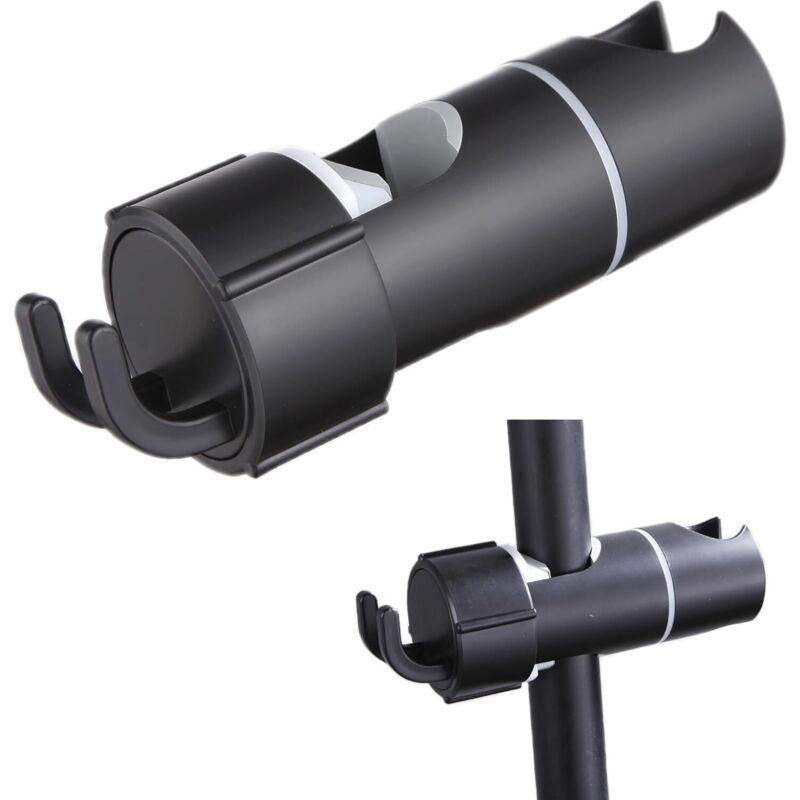 Stütze Für Duschbrause, Halterung Für Handbrause - 16-27mm Verstellbarer Durchmesser, Verchromte Abs-konstruktion, 360° Drehbarer Griff, Einfache Installation, Geeignet Für Duschstange