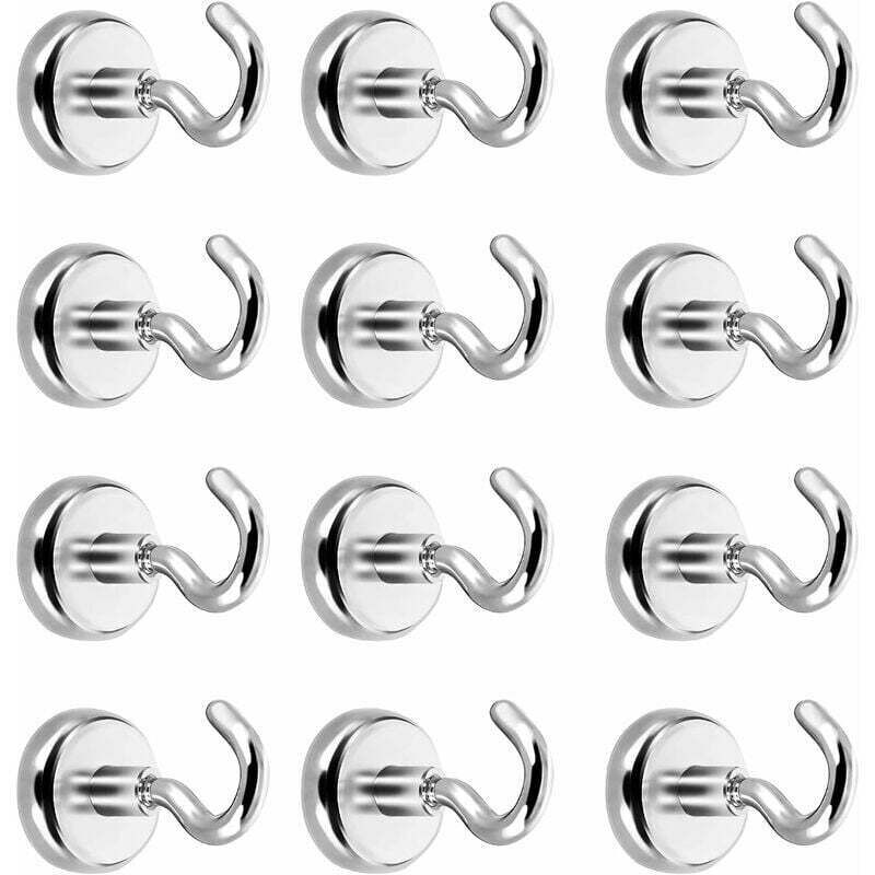 Magnetische Haken, Magnet-haken, Starker Neodym-magnet Mit Einer Anziehungskraft Von 3-5 Kg (12er Pack)