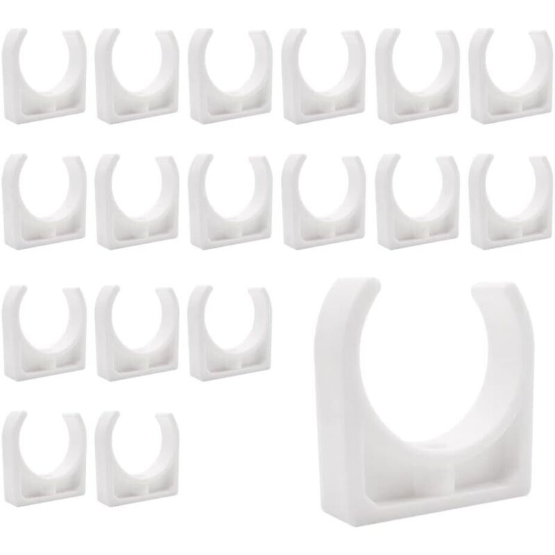 Kunststoff-rohrklemmen, 18 Stück U-halter Für Ppr-rohre, Für Klempnerarbeiten Und Rohrleitungen, Schrauben Nicht Enthalten (innendurchmesser 40 Mm)