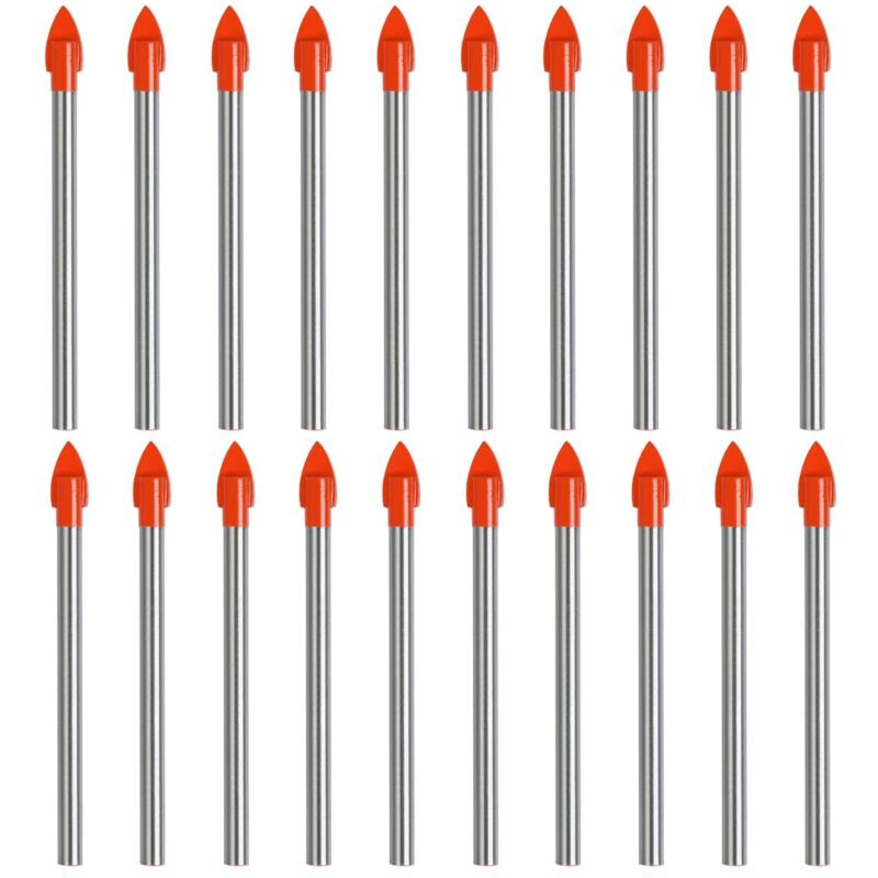 6mm Glasbohrer 20 Stück Titanbeschichtete Bohrkrone, Hartmetall-fliesenbohrer 6 Mm Für Fliesen, Glas, Keramik Und Holz