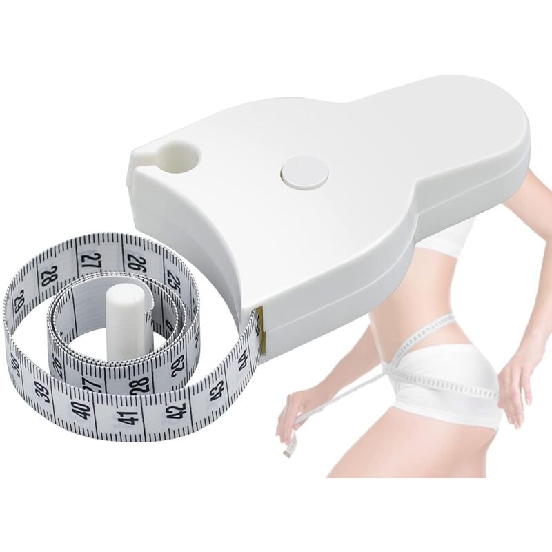 Körpermessband, Automatisch Einziehbares Körpermessband, Einhändige Verwendung Für Maßschneiderei Und Messung Von Taille, Hüfte Und Armumfang.