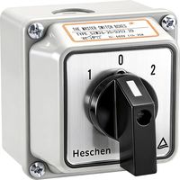 Universeller Drehnockenschalter, Szw26-20/d202.2d, 660v 20a, Ein-aus-ein, 3 Stellungen 2 Phasen 8 Klemmen, Mit Hauptschalter Außengehäuse (standardgehäuse)
