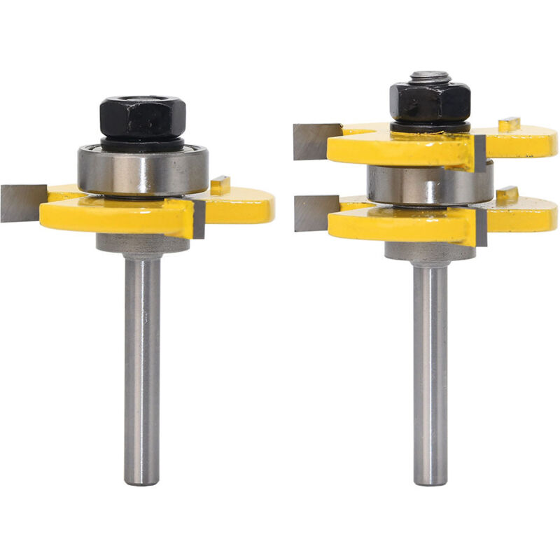 Nut- Und Federfräser-set, 3 Schneiden, 6mm Schaft, T-förmiger Holzfräser, Holzbearbeitungswerkzeug