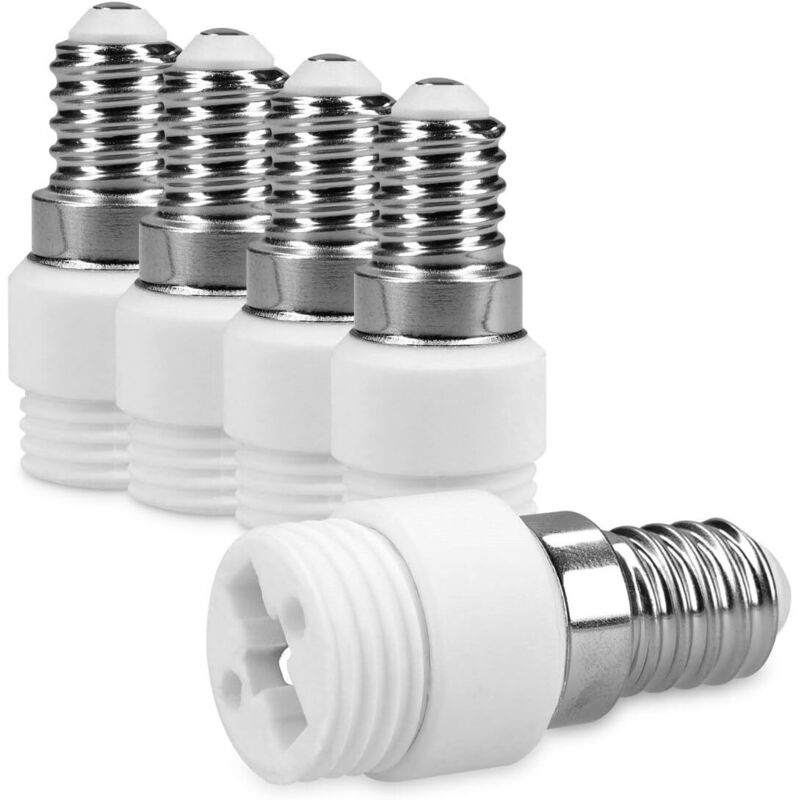 10x Sockeladapter - Konverter Von E14 Auf G9 - Lampensockeladapter Mit Bajonettfassung Für Led- Und Halogenlampen