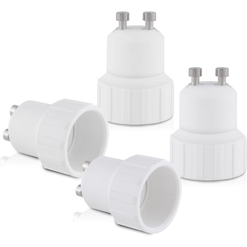 10x Sockeladapter - Konverter Von Gu10 Auf E14 - Lampenfassungsadapter Mit Bajonettsockel Für Led- Und Halogenlampen