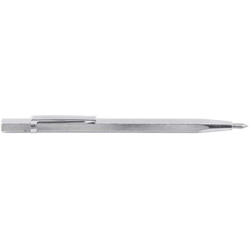 Karbidspitzen-reißnadel Zum Gravieren Von Glas/keramik/metallblech, Tragbare Reißnadel Mit Clip Und Magnet, 1 Stück (silber)