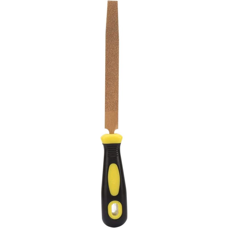(8 Zoll) Flache Diamantfeile, Flaches Korn Mit Kunststoffgriff, Hartmetall, Schleifen, Schnitzen, Handwerkzeuge Für Holz, Metall, Stahl, Kunststoff, Glas, Stein