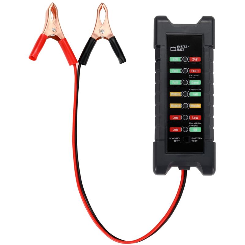 1 Stück 12v 24v Autobatterietester, Auto-lichtmaschinentester, Batterieprüfer, Analysator Zur Überprüfung Der Lichtmaschine Und Des Batterieladesystems