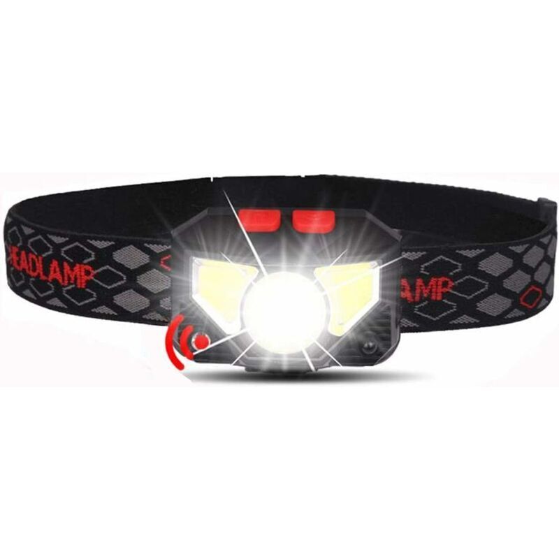 Freihändige Led-stirnlampe Mit Bewegungssensor, Integrierte Induktive Led-taschenlampe Mit Akku, Tragbar Mit Box