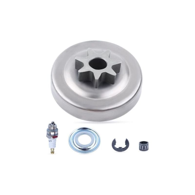 3/8 "-7 Kupplungsglocke Mit Nadelager-kit Für Stihl 034 036 039 Ms310 Ms360 Ms390 034 Kettensäge Ersatzteile Mit Kupplungsscheibe, Sicherungsclip Und Zündkerze