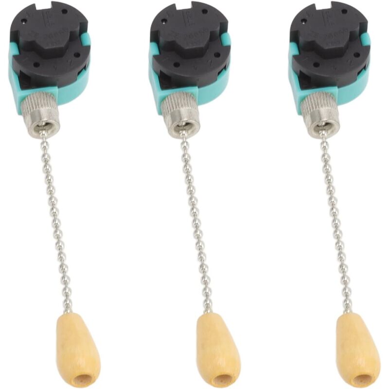 3er-pack (chrom) Zugkettenschalter, 3-gang-4-draht-lichtschalter Für Deckenventilator, Deckenleuchte, Lampe Und Wandleuchte