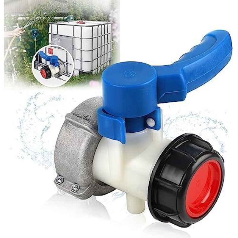 (75×75×131mm) 1000l Tankhahn Adapter Dn50 (75mm) Ibc-tankanschluss Ibc-ablasshahn Ibc-tankadapter Schmetterlingsventil