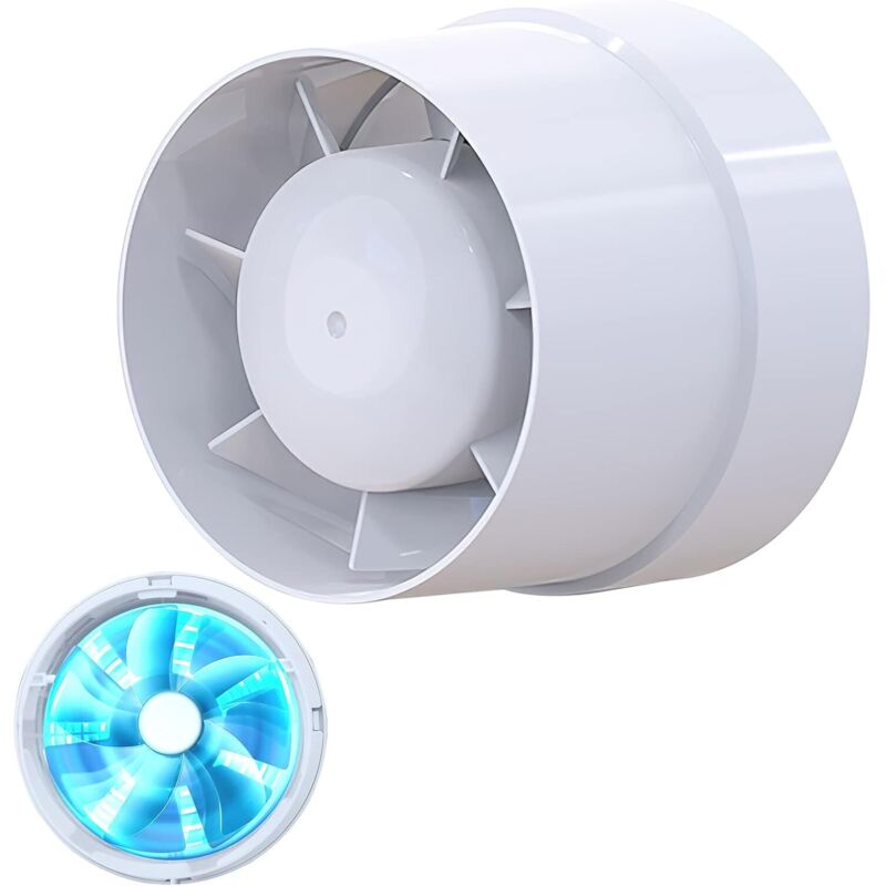 (lfi-11s) Leiser Luftauslass, 104 Mm, 130 M³/h, 12 W, Rohrleitungsventilator, Axialkanal, Energieeffizient, Für Bad, Wc, Zelt, Gewächshaus, Küche, Büro, Garage