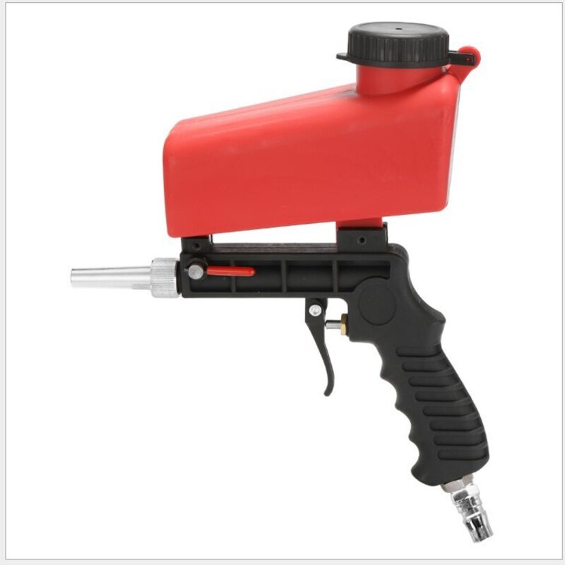 Tragbarer Pneumatischer Sandstrahler, Professionelles Sandstrahlpistole, Sandstrahlpistole Zum Entfernen Von Farbschuppen Und Rost (rot)