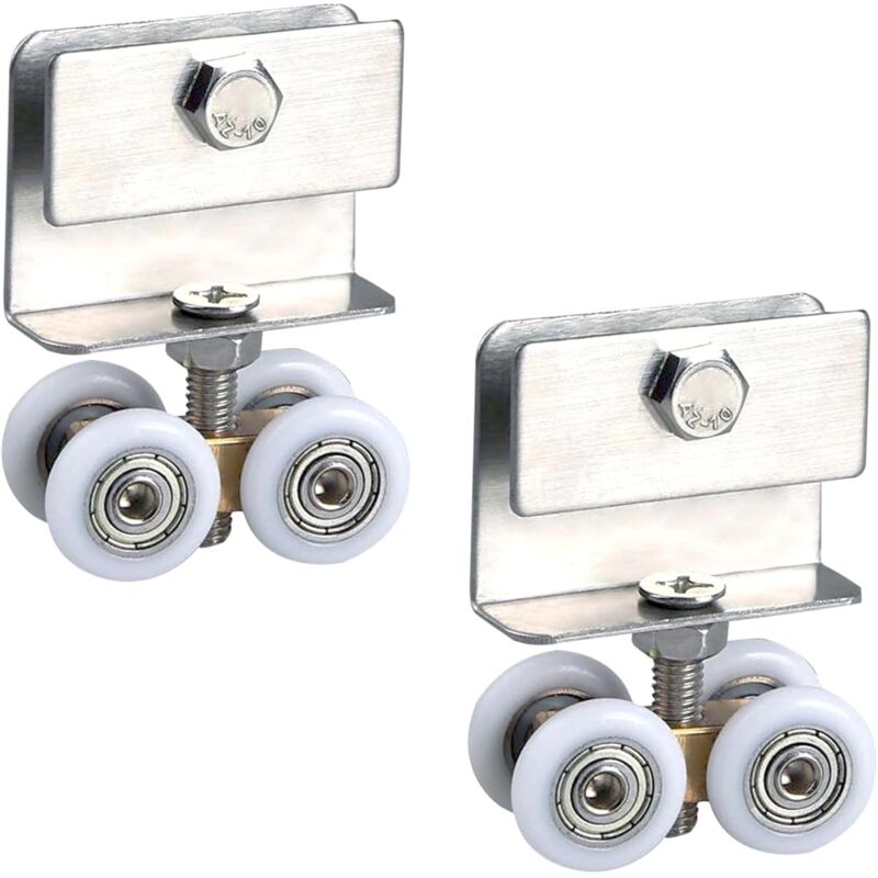 Rollen Für Schiebetüren Der Dusche - Räder, Zubehör, Metalllager, Aufhängungsrolle Für Schiebetüren, Glasduschwände, Schienenbefestigung, 2 Stück