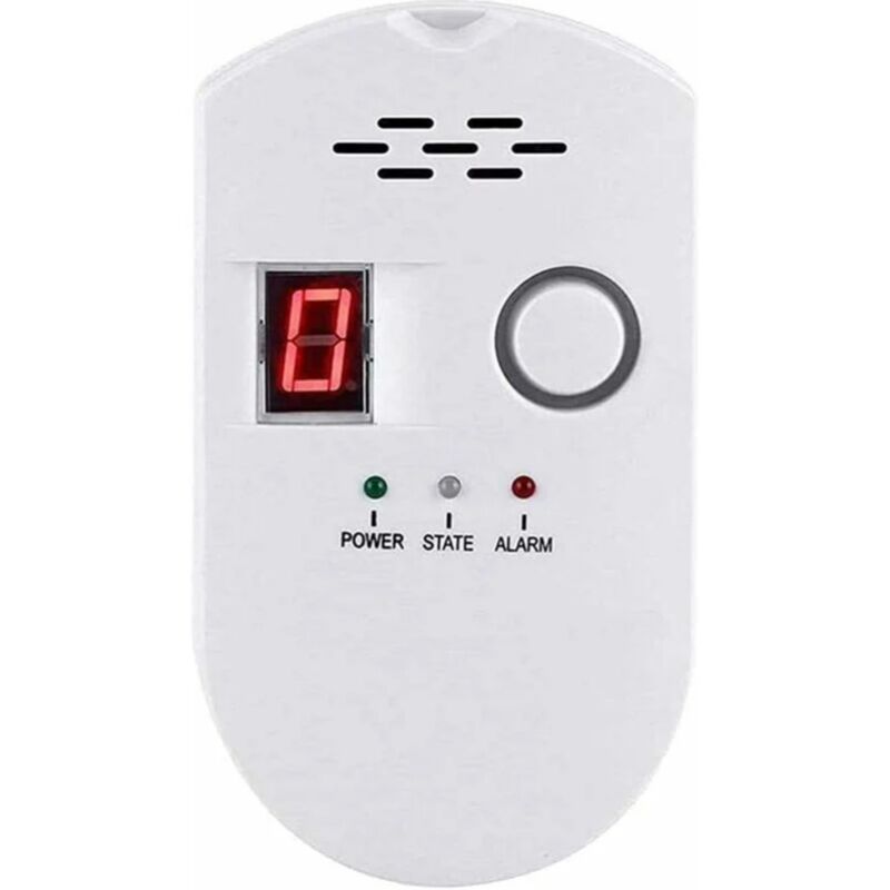 Gasmelder, Lpg-/erdgas-/kohlegas-leckdetektor, Steckbarer Sensormonitor Mit Akustischem Alarm Und Led-digitalanzeige, Brennbares Methan, Propan